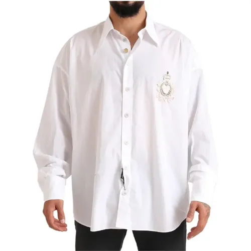 Cotton Button-Down Shirt for Formal Occasions , male, Sizes: XL - Dolce & Gabbana - Modalova