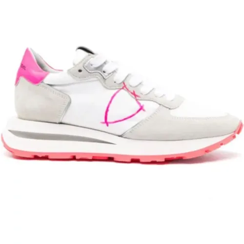 Neon Leather Tropez Sneakers Women , female, Sizes: 6 UK, 7 UK, 5 UK - Philippe Model - Modalova