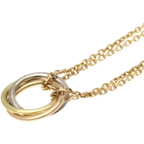 Pre-owned Gold necklaces , female, Sizes: ONE SIZE - Cartier Vintage - Modalova