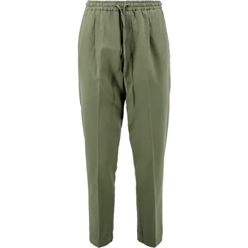 Grüne Baumwoll Jogger Hose , Damen, Größe: M - Briglia - Modalova