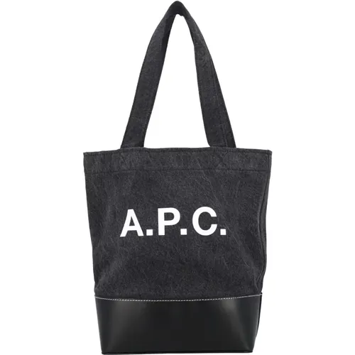 Black Axel Tote Bag , unisex, Sizes: ONE SIZE - A.p.c. - Modalova