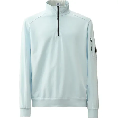 Quarter Zip Pullover mit Linsen-Detail , Herren, Größe: 2XL - C.P. Company - Modalova