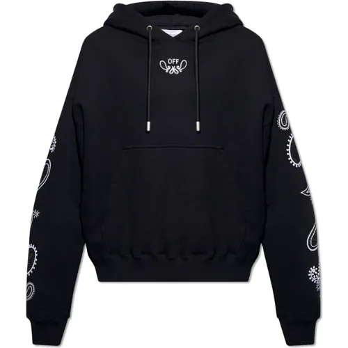 Kapuzenpullover mit Logo , Herren, Größe: L - Off White - Modalova