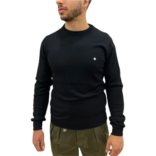 Herren Rundhals Pullover, Wolle , Herren, Größe: 2XL - Manuel Ritz - Modalova