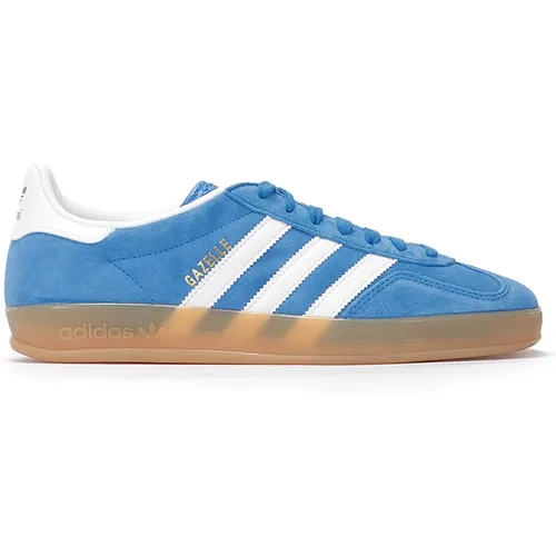 Gazelle Suede Sneakers with Gold Logo , male, Sizes: 9 1/2 UK, 8 1/2 UK - adidas Originals - Modalova