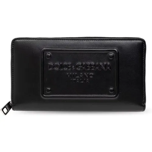 Wallet with logo , male, Sizes: ONE SIZE - Dolce & Gabbana - Modalova