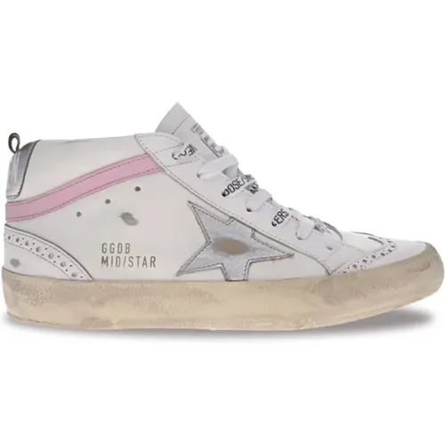 Weiße High-Top-Sneaker mit Stern - Golden Goose - Modalova