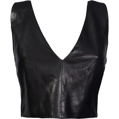 Schwarzes Top Fumiko Stil , Damen, Größe: XS - IRO - Modalova