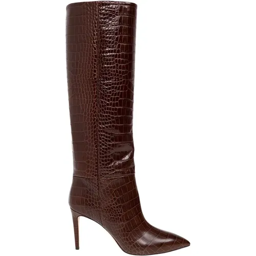 Leather heeled knee-high boots , female, Sizes: 6 UK, 2 UK, 5 UK, 4 UK, 7 UK, 3 UK - Paris Texas - Modalova