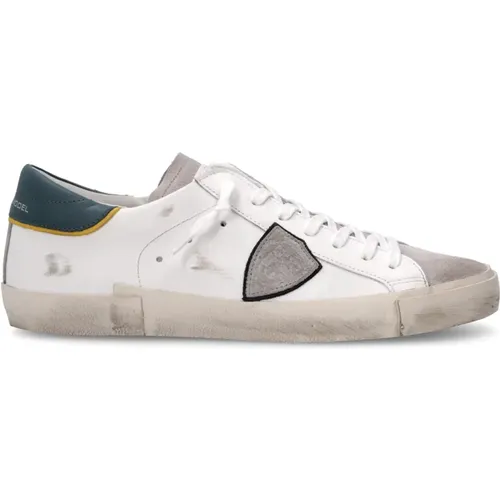 Vintage Grüne Tennis Sneakers Herren , Herren, Größe: 42 EU - Philippe Model - Modalova