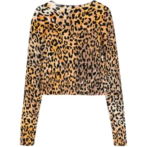 Braune Digital Bedruckte Pullover , Damen, Größe: M - Just Cavalli - Modalova