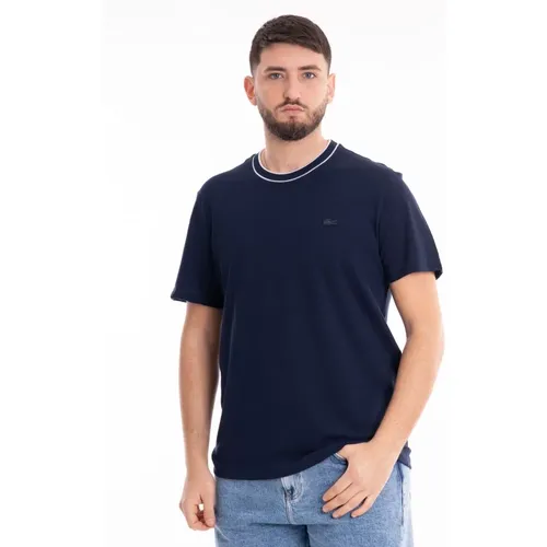 Herren Piqué Elastisches T-Shirt , Herren, Größe: S - Lacoste - Modalova