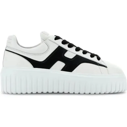 Bianco/Nero H-Stripes Sneaker , Damen, Größe: 40 EU - Hogan - Modalova
