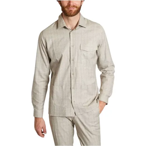 Cotton Checkered Overshirt , male, Sizes: XL - Jagvi. Rive Gauche - Modalova