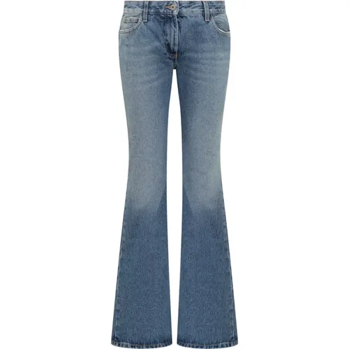 Flared Jeans , Damen, Größe: W28 - Off White - Modalova