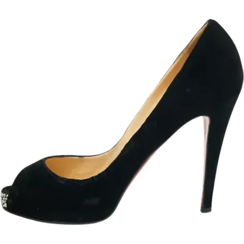 Pre-owned Velvet heels , female, Sizes: 7 1/2 UK - Christian Louboutin Pre-owned - Modalova