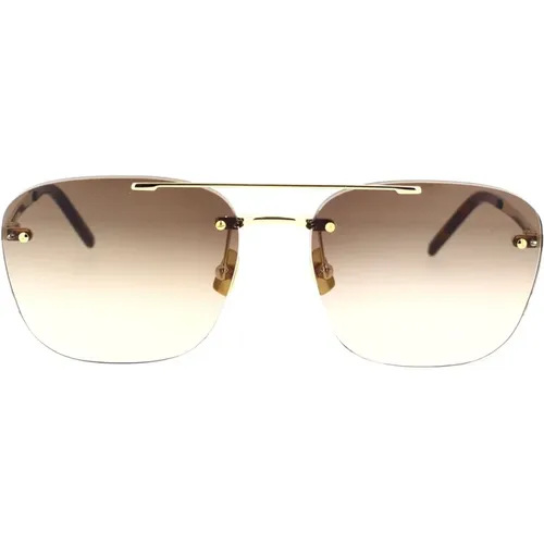 Rahmenlose Caravan Sonnenbrille Sl309 , Damen, Größe: 58 MM - Saint Laurent - Modalova