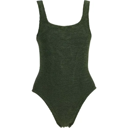 Smocked Square Neck Swimsuit , female, Sizes: ONE SIZE - Hunza G - Modalova