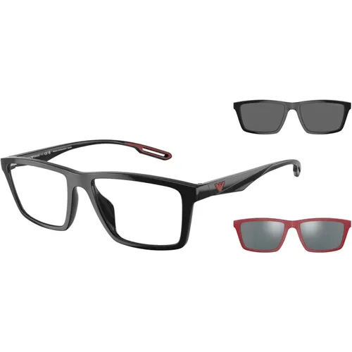 Schwarz/Graue Sonnenbrille EA 4189U,Sunglasses,Matte Sonnenbrille - Emporio Armani - Modalova