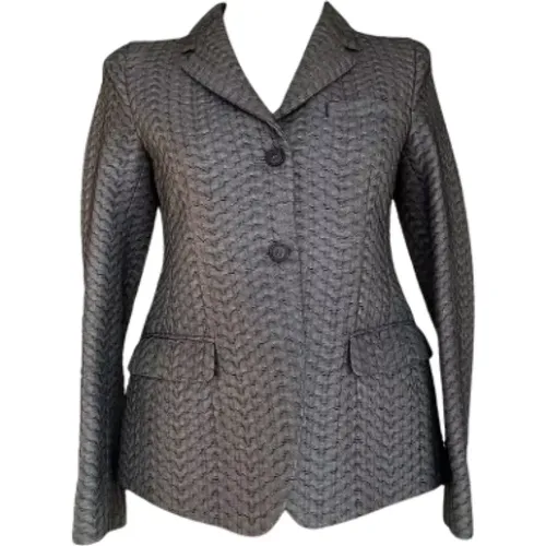 Pre-owned Fabric outerwear , female, Sizes: L - Miu Miu Pre-owned - Modalova