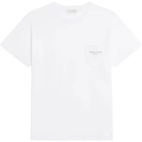 Pocket T-Shirt with Rain or Shine Slogan , male, Sizes: XL, L, M - Mackintosh - Modalova