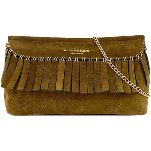 Pre-owned Suede clutches , female, Sizes: ONE SIZE - Burberry Vintage - Modalova