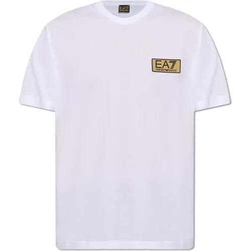 T-Shirt mit Logo , Herren, Größe: XL - Emporio Armani EA7 - Modalova