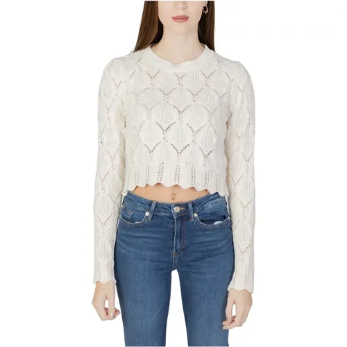 Womens Knit Crop Sweater , female, Sizes: M, L - Only - Modalova