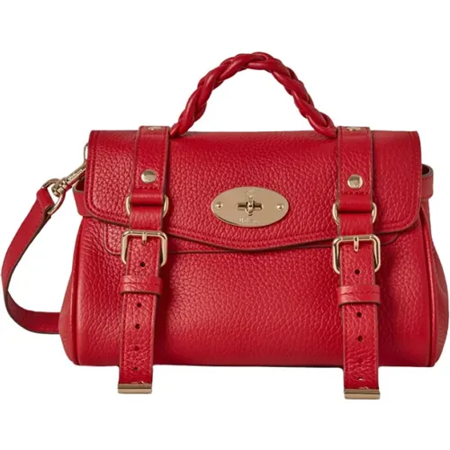 Mini Alexa Rote Lederhandtasche - Mulberry - Modalova