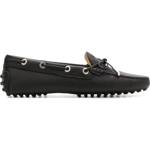 Schwarze Leder Gommino Fahrschuhe , Damen, Größe: 35 1/2 EU - TOD'S - Modalova