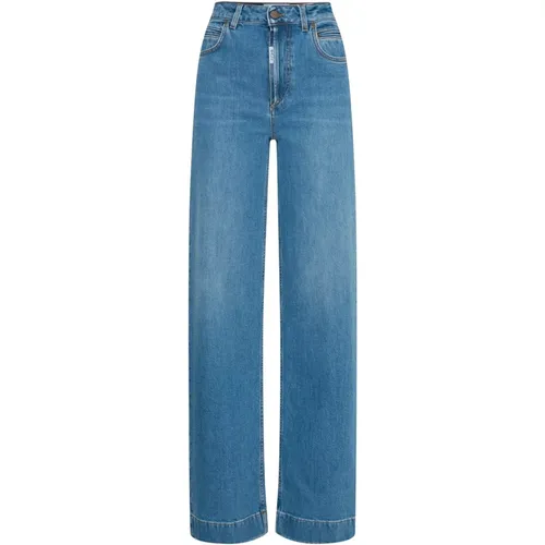 High-Waist Stonewash Jeans mit Flare , Damen, Größe: W31 L30 - Ball - Modalova