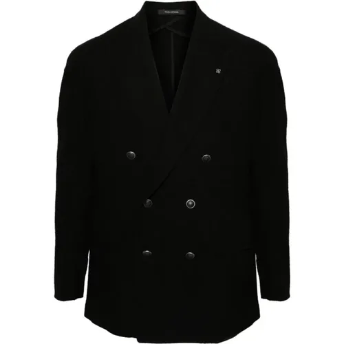 Bouclé Double-Breasted Jacket , male, Sizes: M, XL, L, 2XL - Tagliatore - Modalova