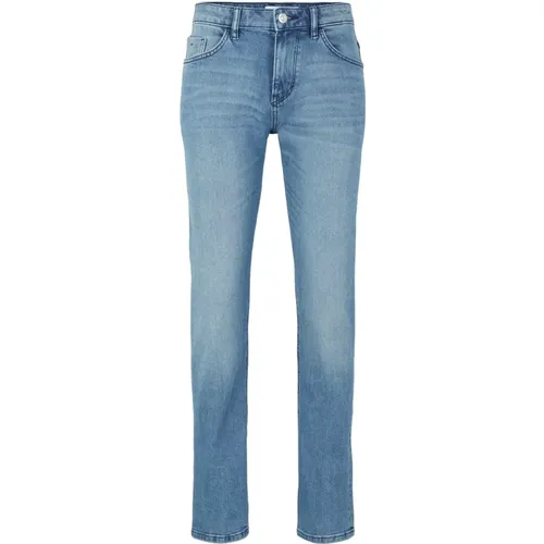 Slim Jeans 5-Pocket Stil Reißverschluss/Knopf , Herren, Größe: W34 L32 - Tom Tailor - Modalova