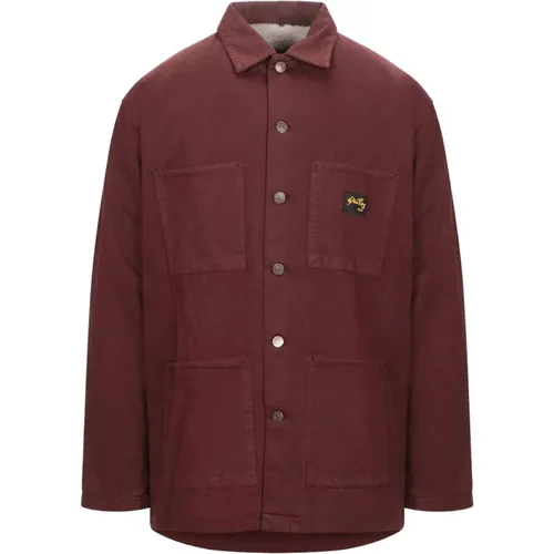 Lined Shop Jacket Coffee , male, Sizes: L - Stan Ray - Modalova