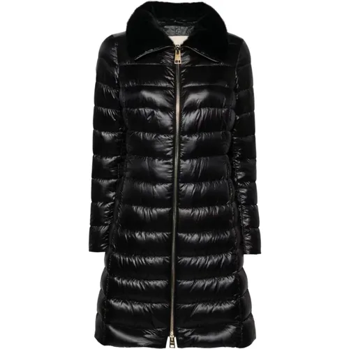 Down-Feather Panelled Coat , female, Sizes: L, M, S, XL - Herno - Modalova