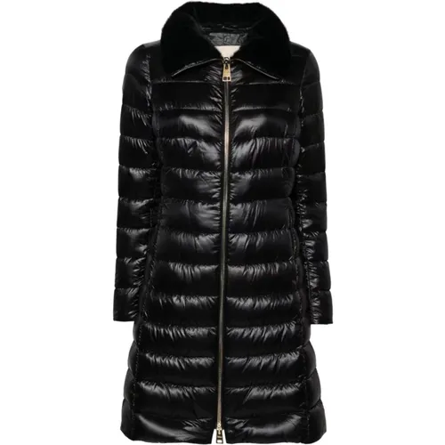 Down-Feather Panelled Coat , female, Sizes: L, XL - Herno - Modalova