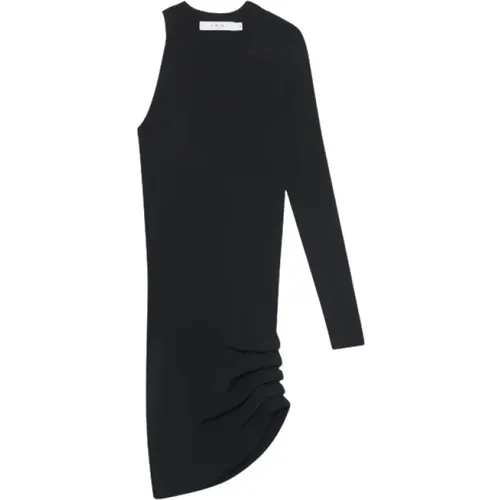 Asymmetrisches Schwarzes Strickkleid Aurora , Damen, Größe: M - IRO - Modalova