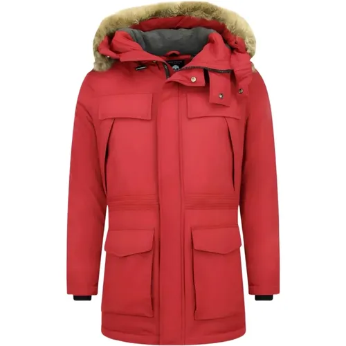 Coole Lange Wintermäntel - Herren Parka Jacken - Pi-891R , Herren, Größe: M - Enos - Modalova