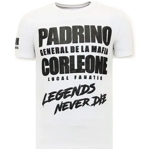 Exklusives T-Shirt für Männer - Padrino Corleone , Herren, Größe: XL - Local Fanatic - Modalova