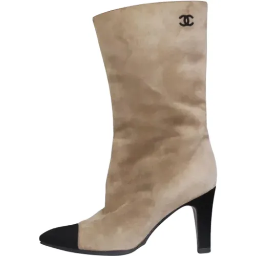 Pre-owned Suede boots , female, Sizes: 3 1/2 UK - Chanel Vintage - Modalova