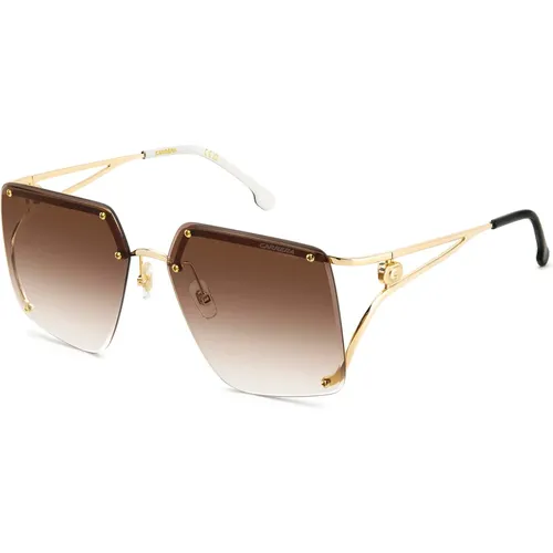Gold/Brown Shaded Sunglasses , female, Sizes: 60 MM - Carrera - Modalova