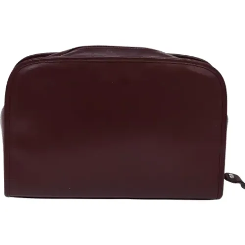 Pre-owned Leather clutches , female, Sizes: ONE SIZE - Cartier Vintage - Modalova