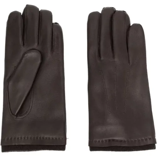 Leather Gloves - 100% Leather, Wool Lining , male, Sizes: 8 1/2 IN, 9 1/2 IN - PAUL & SHARK - Modalova