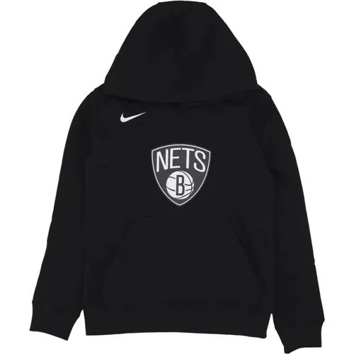 Brooklyn Nets Logo Hoodie , Herren, Größe: L - Nike - Modalova