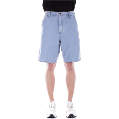 Denim Shorts Reißverschluss Knöpfe Taschen , Herren, Größe: W28 - Carhartt WIP - Modalova