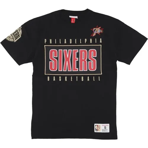 Philadelphia 76ers Vintage Logo Tee , Herren, Größe: L - Mitchell & Ness - Modalova