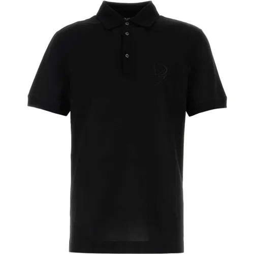 Schwarzes Piquet Polo Shirt - Dolce & Gabbana - Modalova