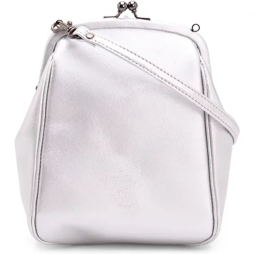 Claps Pouch Leather Shoulder Bag , female, Sizes: ONE SIZE - Yohji Yamamoto - Modalova
