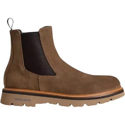 Wildleder Chelsea Stiefel , Herren, Größe: 40 1/2 EU - Woolrich - Modalova