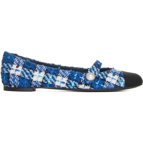 Blue Flat Shoes Elegant Style , female, Sizes: 4 UK, 5 UK, 5 1/2 UK, 3 UK - Roberto Festa - Modalova